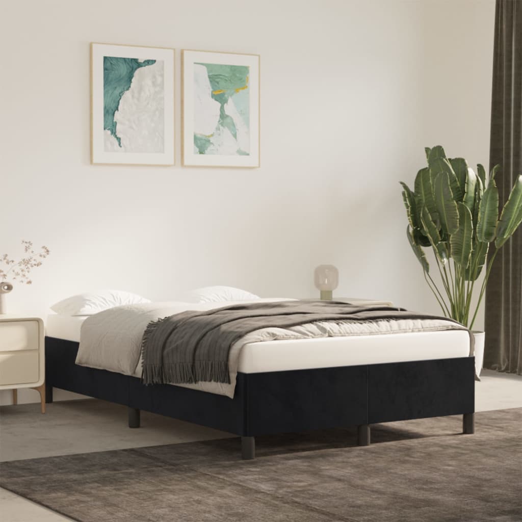 Bedframe zonder matras 120x190 cm fluweel donkergrijs – afbeelding 1