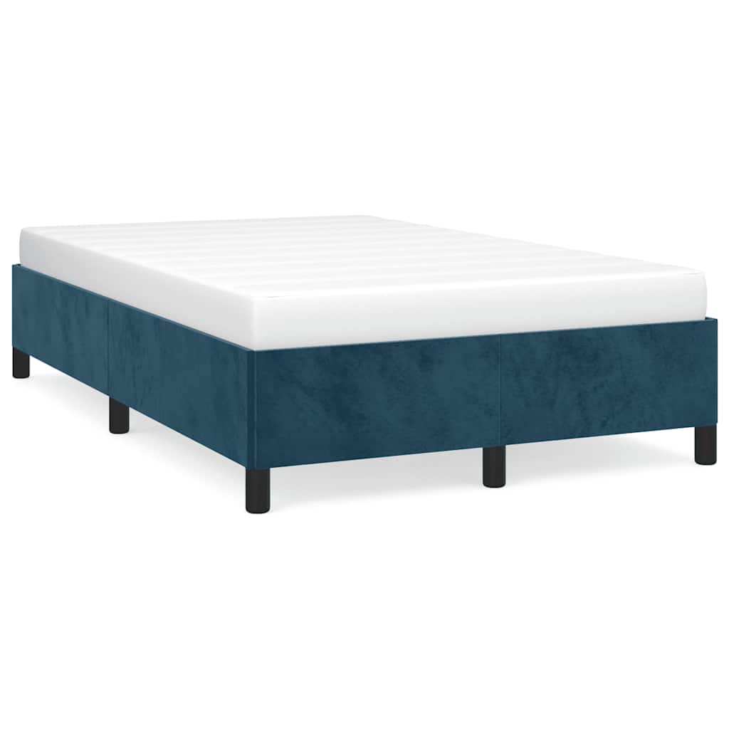 Bedframe zonder matras 120x190 cm fluweel donkerblauw – afbeelding 2
