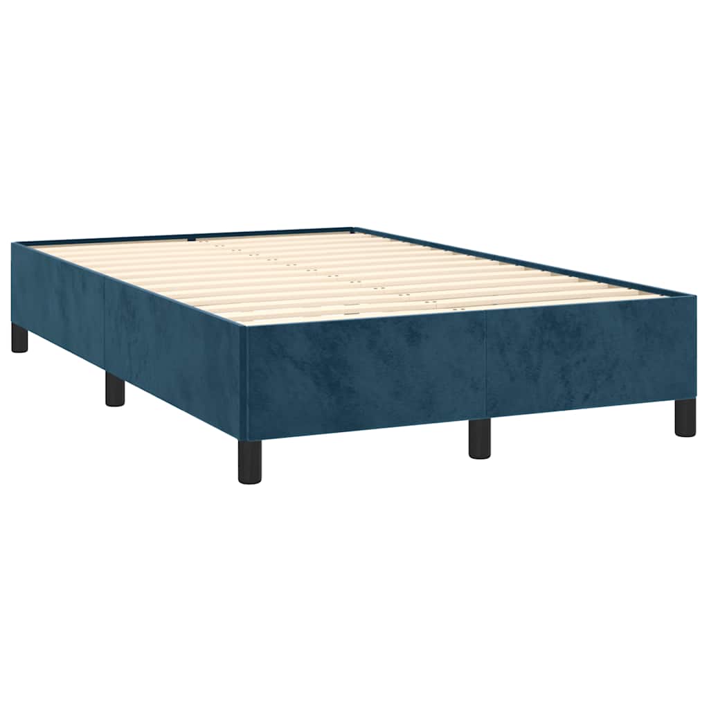 Bedframe zonder matras 120x190 cm fluweel donkerblauw – afbeelding 3