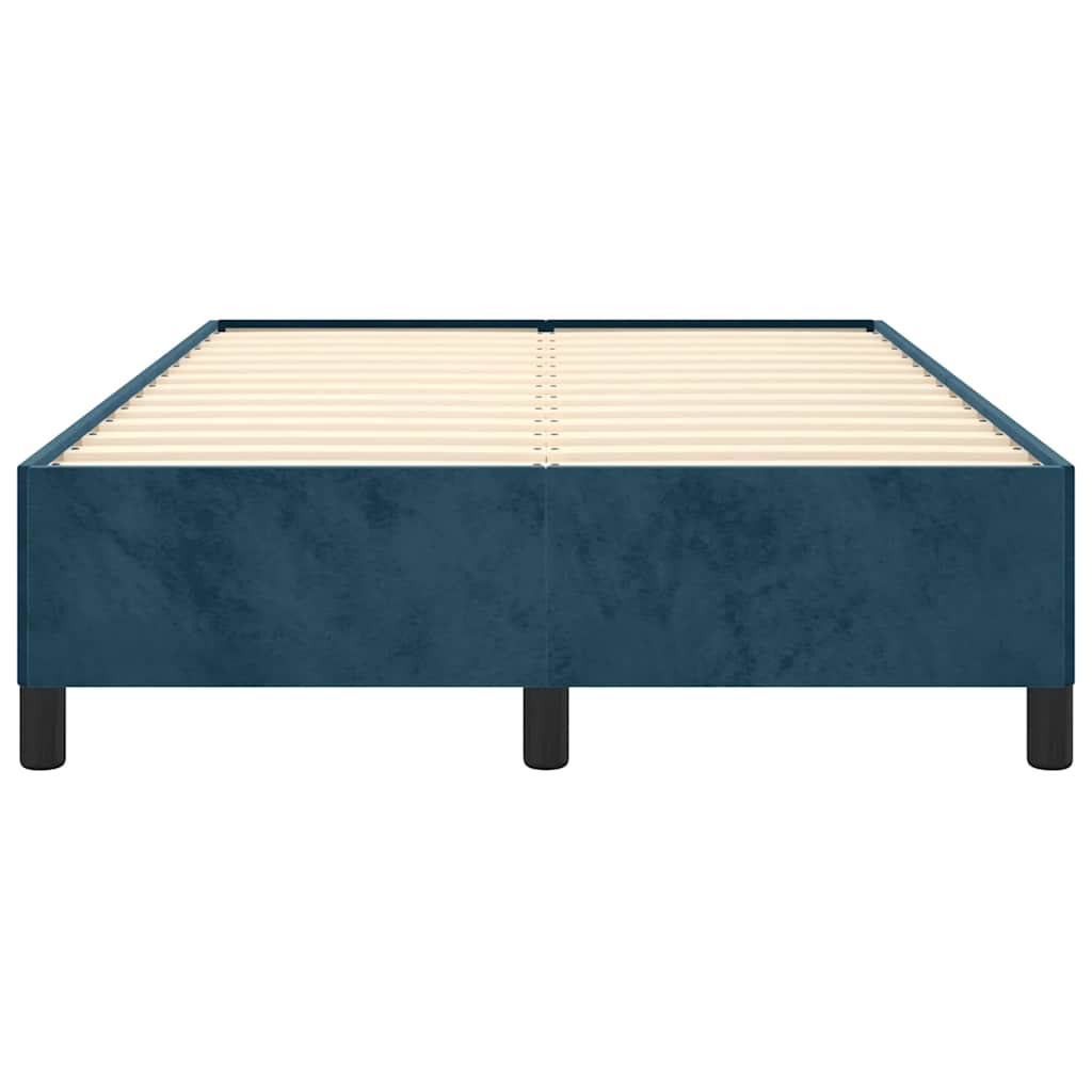 Bedframe zonder matras 120x190 cm fluweel donkerblauw – afbeelding 5