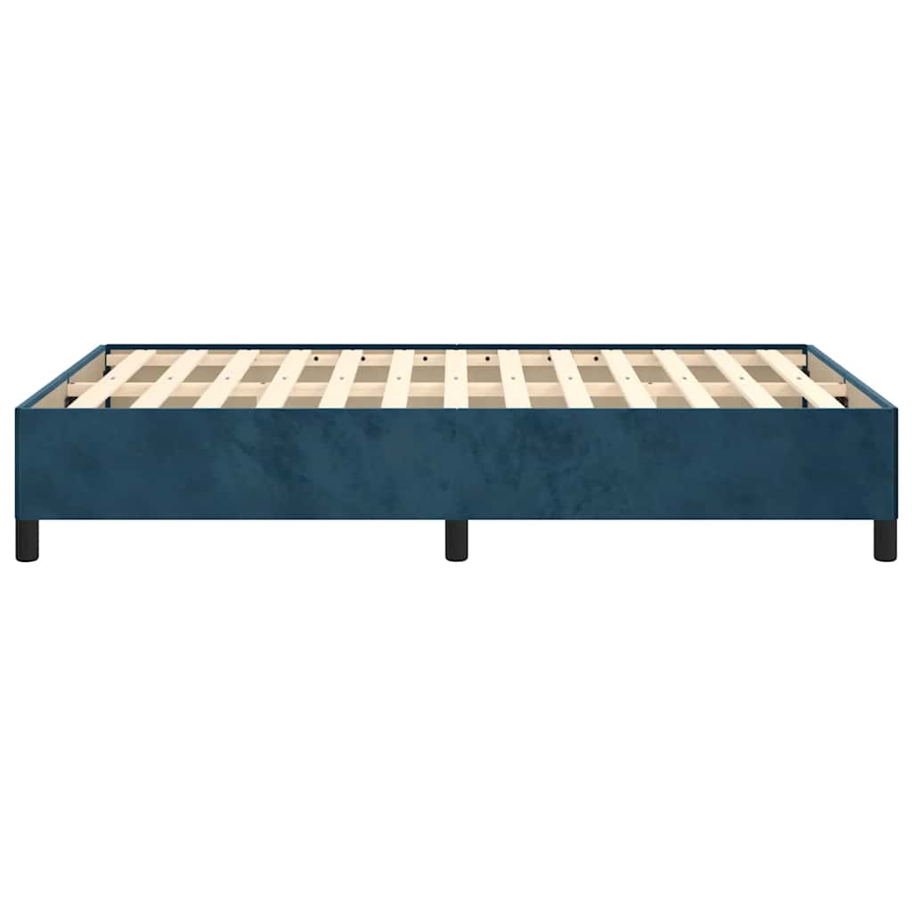 Bedframe zonder matras 120x190 cm fluweel donkerblauw – afbeelding 6