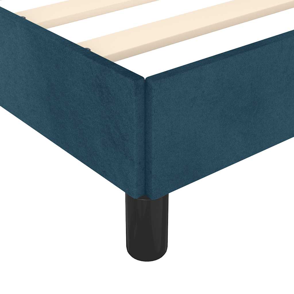 Bedframe zonder matras 120x190 cm fluweel donkerblauw – afbeelding 7