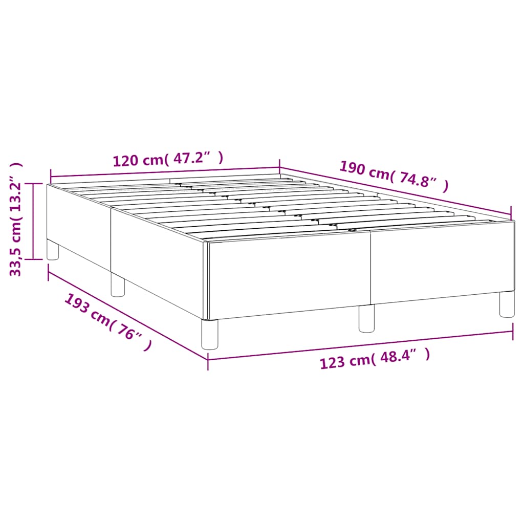 Bedframe zonder matras 120x190 cm fluweel donkerblauw – afbeelding 9