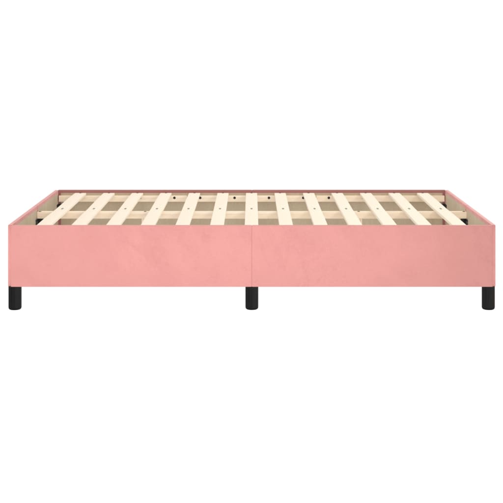 Bedframe zonder matras 120x190 cm fluweel roze – afbeelding 6