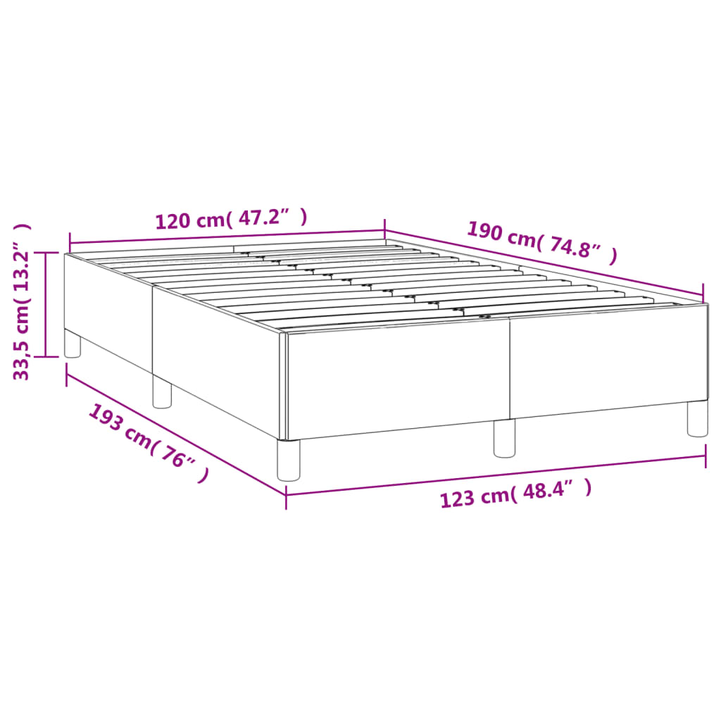 Bedframe zonder matras 120x190 cm fluweel roze – afbeelding 9