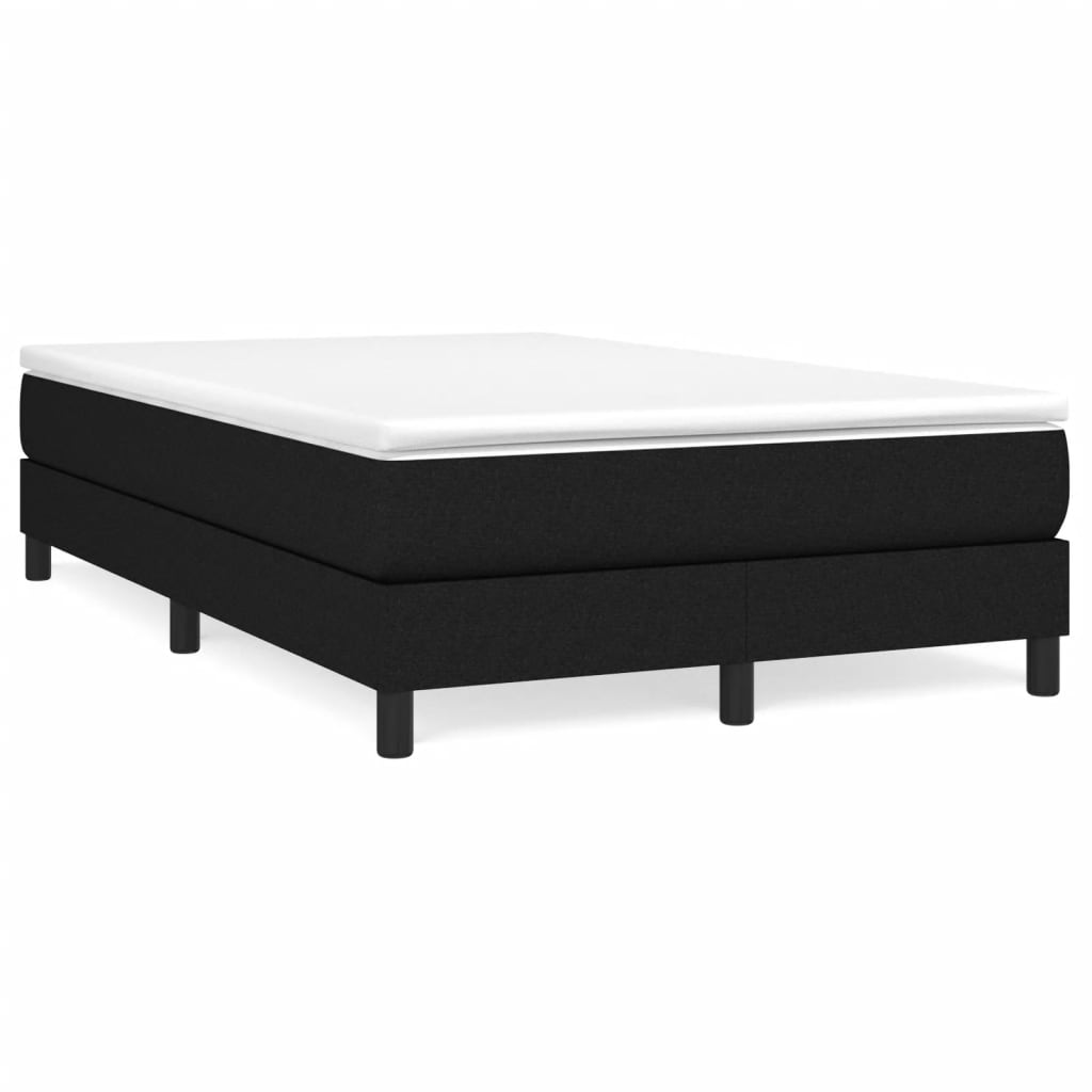 Boxspring met matras stof zwart 120x190 cm – afbeelding 1