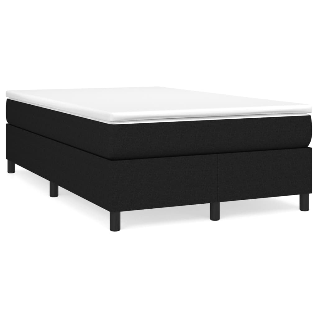 Boxspring met matras stof zwart 120x190 cm – afbeelding 1
