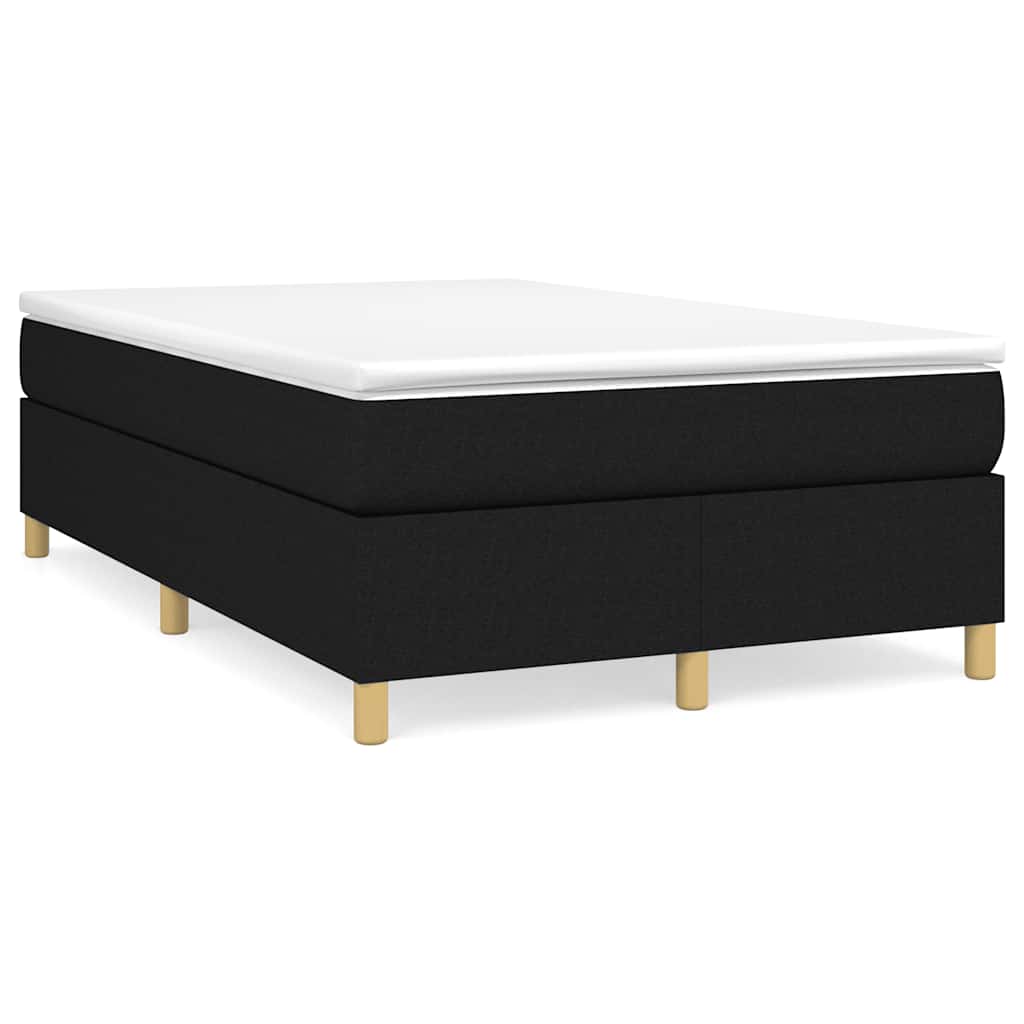 Boxspring met matras stof zwart 120x190 cm – afbeelding 1