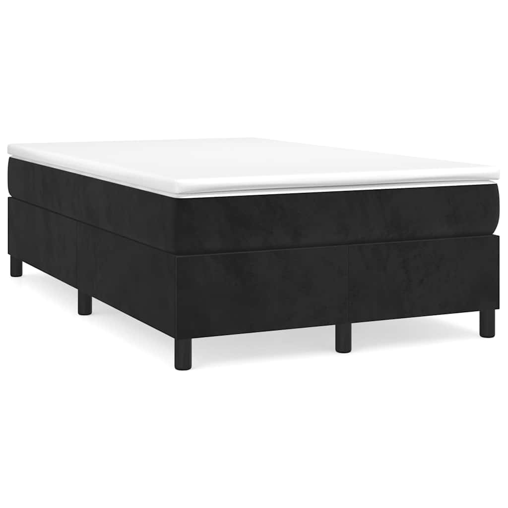 Boxspring met matras fluweel zwart 120x190 cm – afbeelding 1