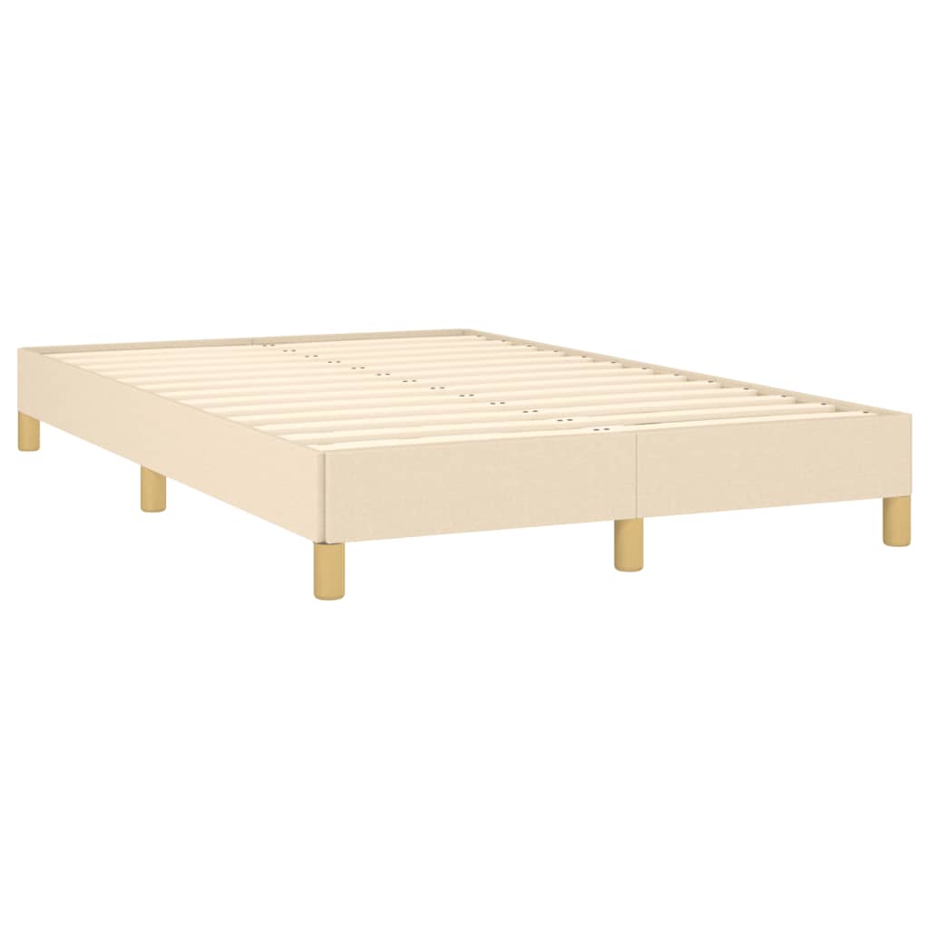 Boxspring met matras stof crèmekleurig 120x190 cm – afbeelding 4