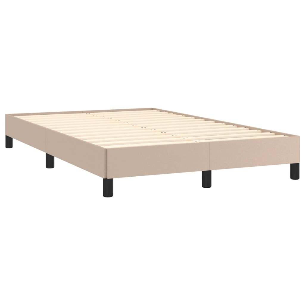 Boxspring met matras kunstleer cappuccinokleurig 120x190 cm – afbeelding 4