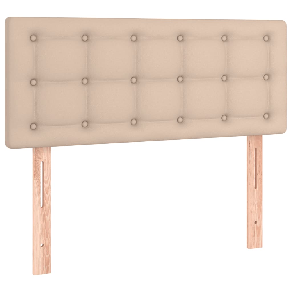 Boxspring met matras kunstleer cappuccinokleurig 120x190 cm – afbeelding 7