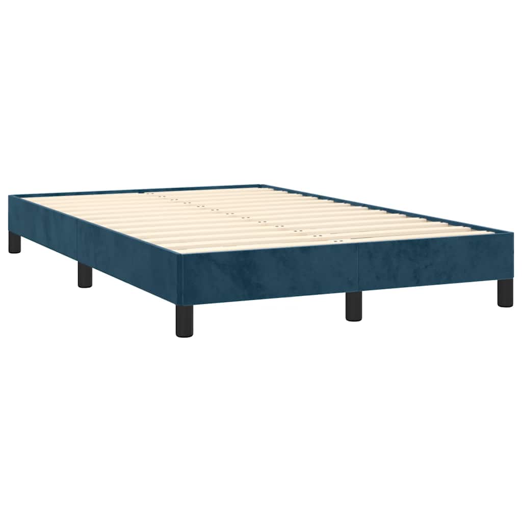 Boxspring met matras fluweel donkerblauw 120x190 cm – afbeelding 4