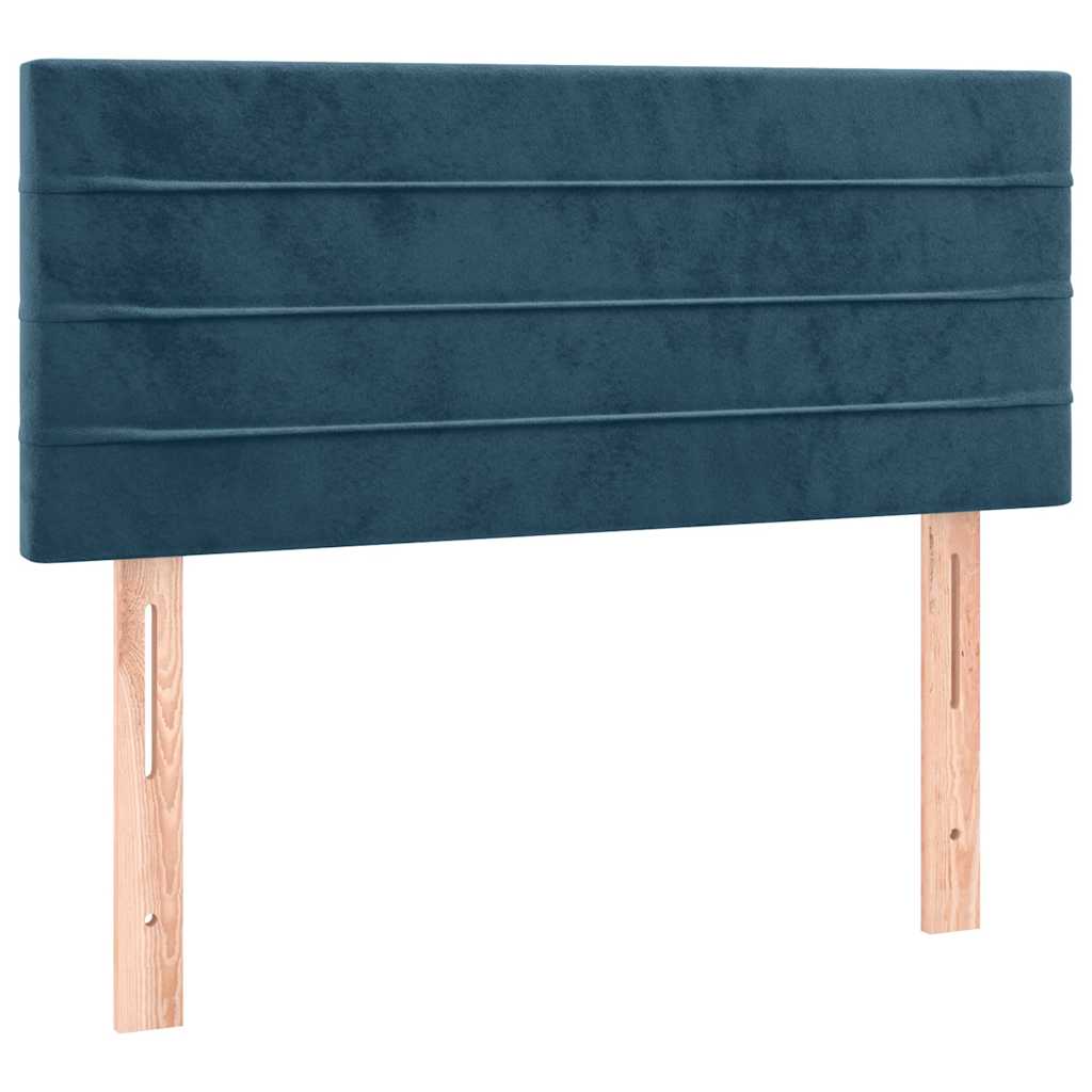 Boxspring met matras fluweel donkerblauw 120x190 cm – afbeelding 6