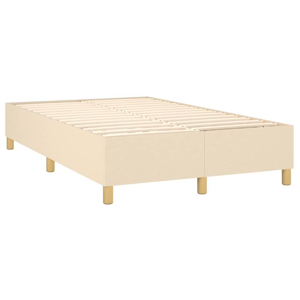 Boxspring met matras stof crèmekleurig 120x190 cm – afbeelding 4