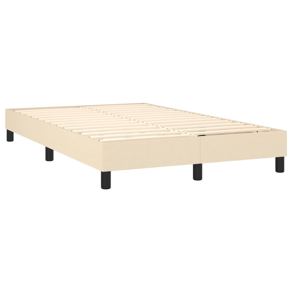 Boxspring met matras en LED stof crèmekleurig 120x190 cm – afbeelding 7