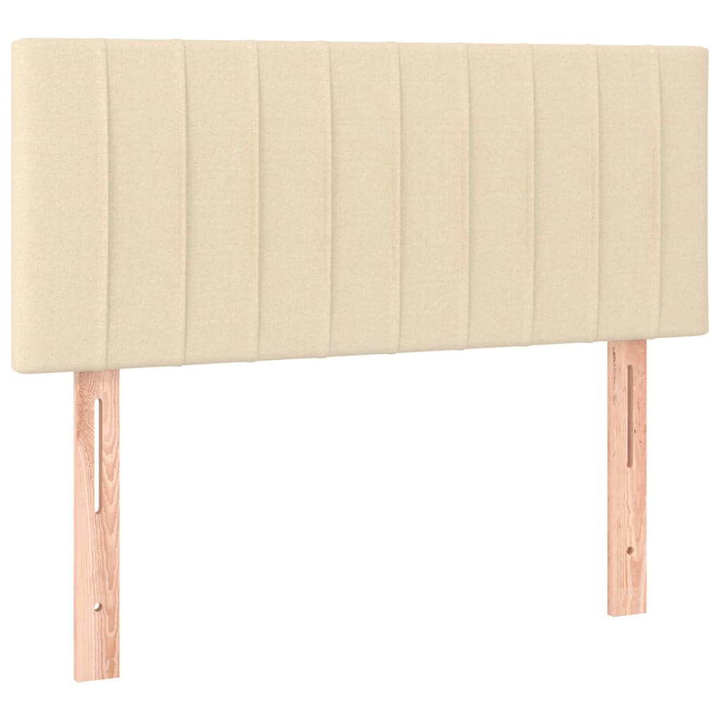 Boxspring met matras en LED stof crèmekleurig 120x190 cm – afbeelding 8