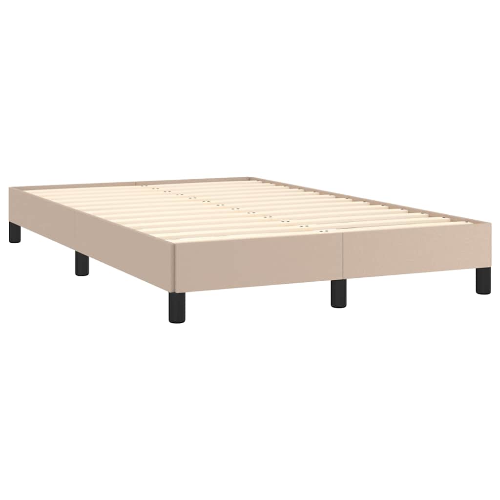 Boxspring met matras en LED kunstleer cappuccinokleur 120x190cm – afbeelding 7