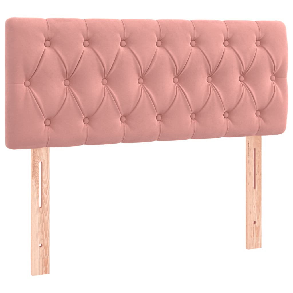 Boxspring met matras en LED fluweel roze 120x190 cm – afbeelding 9