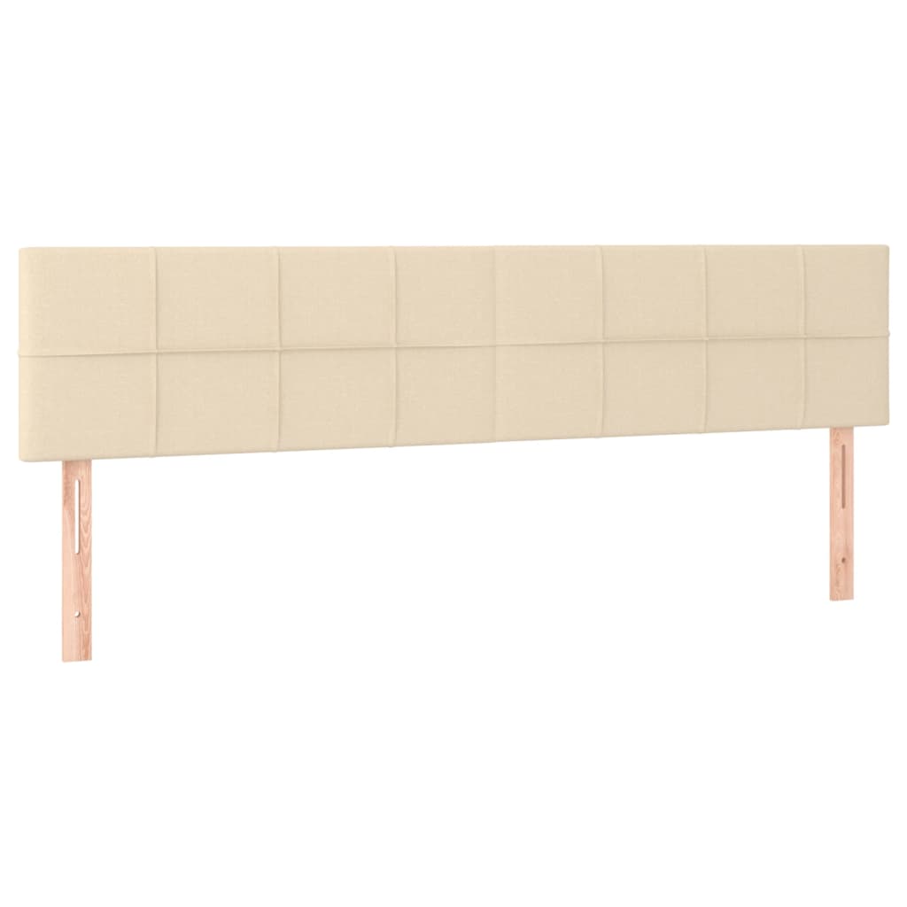Boxspring met matras en LED stof crèmekleurig 120x190 cm – afbeelding 9