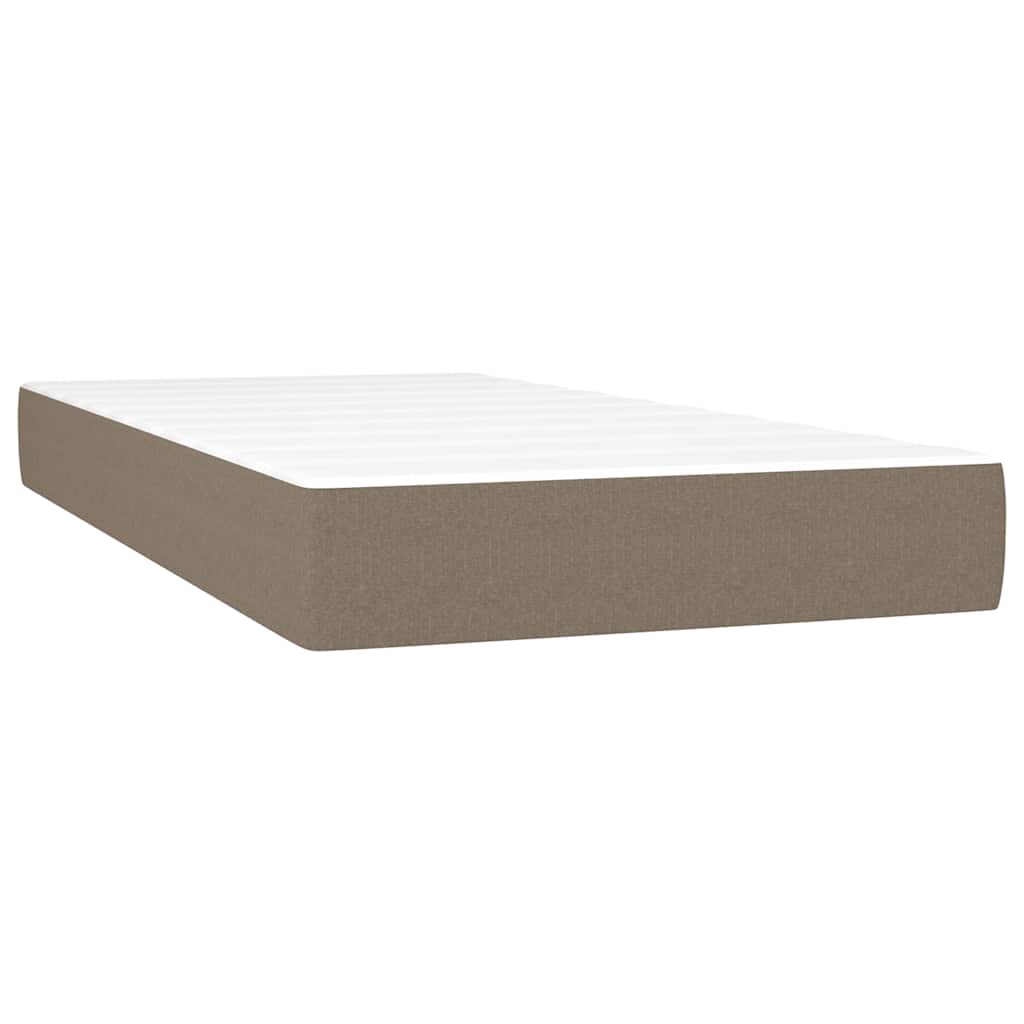 Boxspring met matras en LED stof taupe 120x190 cm – afbeelding 7