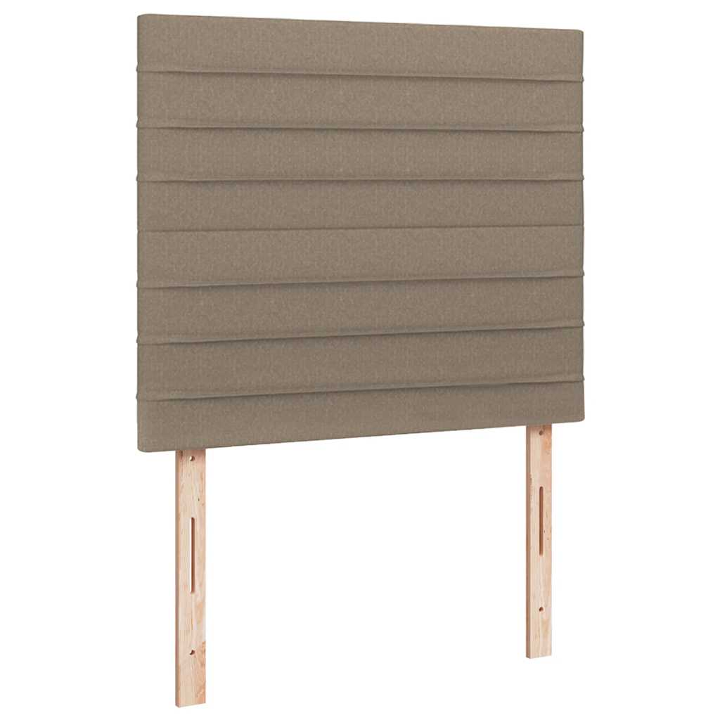 Boxspring met matras en LED stof taupe 120x190 cm – afbeelding 9