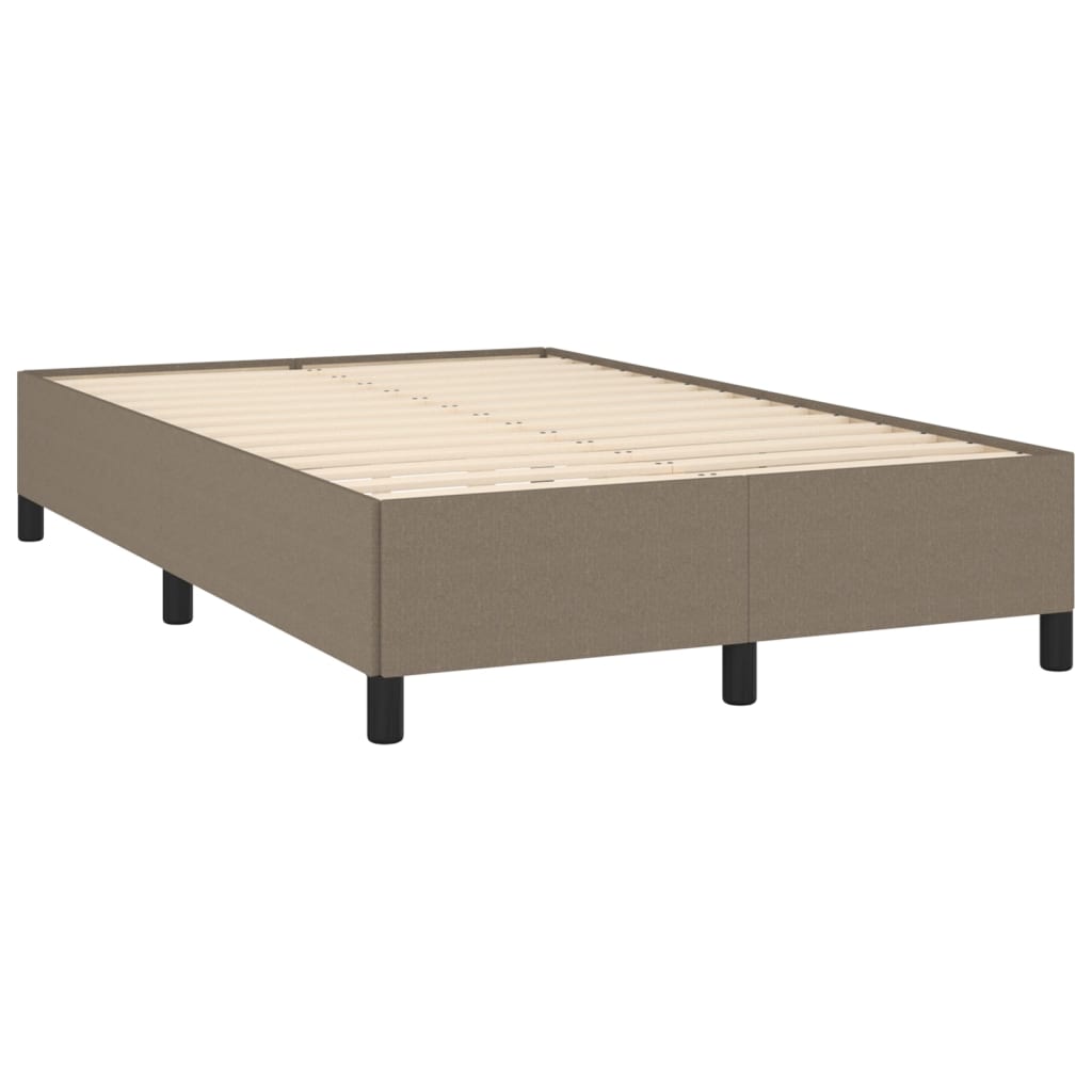 Boxspring met matras stof taupe 120x190 cm – afbeelding 4