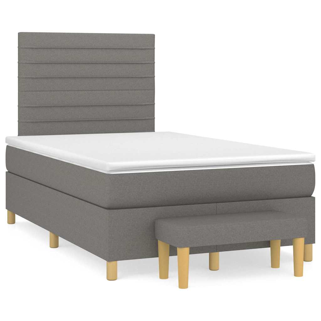 Boxspring met matras stof zwart 120x190 cm – afbeelding 1