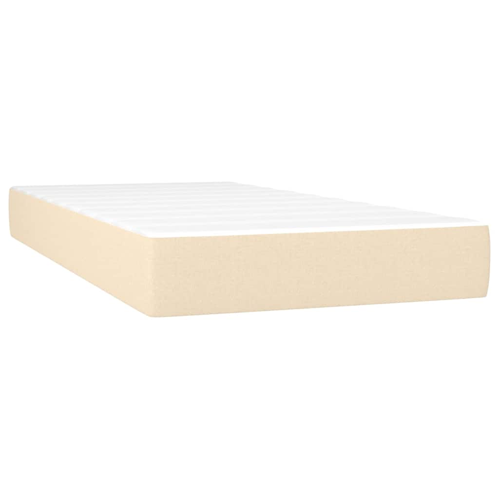 Boxspring met matras stof crèmekleurig 120x190 cm – afbeelding 5