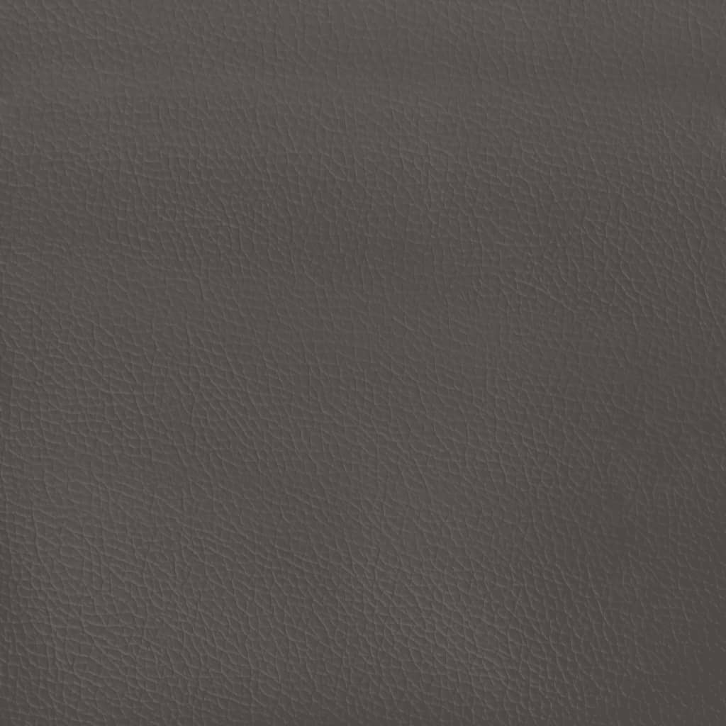 Boxspring met matras kunstleer grijs 120x190 cm – afbeelding 9