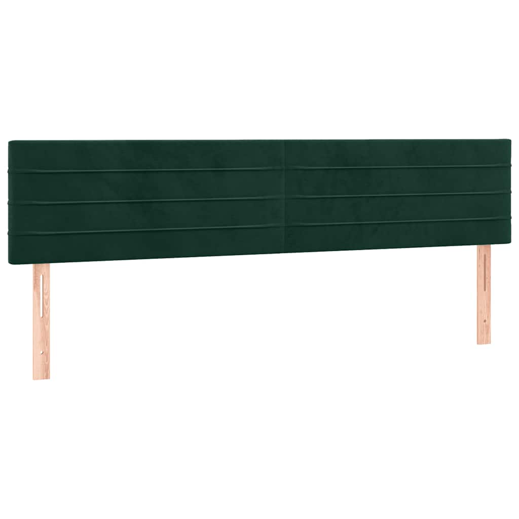 Boxspring met matras fluweel donkergroen 120x190 cm – afbeelding 7