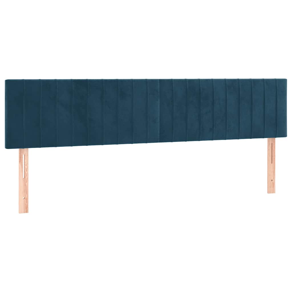 Boxspring met matras fluweel donkerblauw 120x190 cm – afbeelding 7