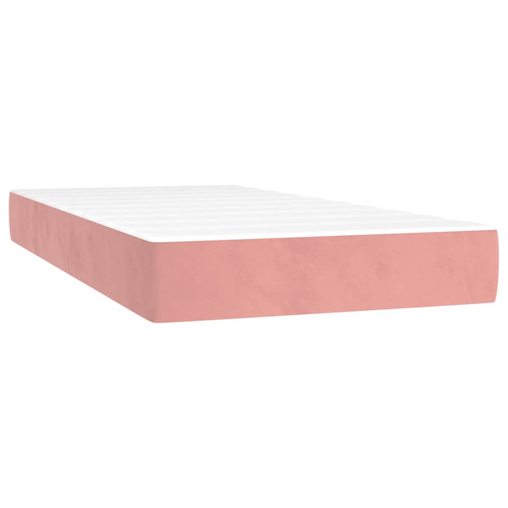 Boxspring met matras fluweel roze 120x190 cm – afbeelding 5