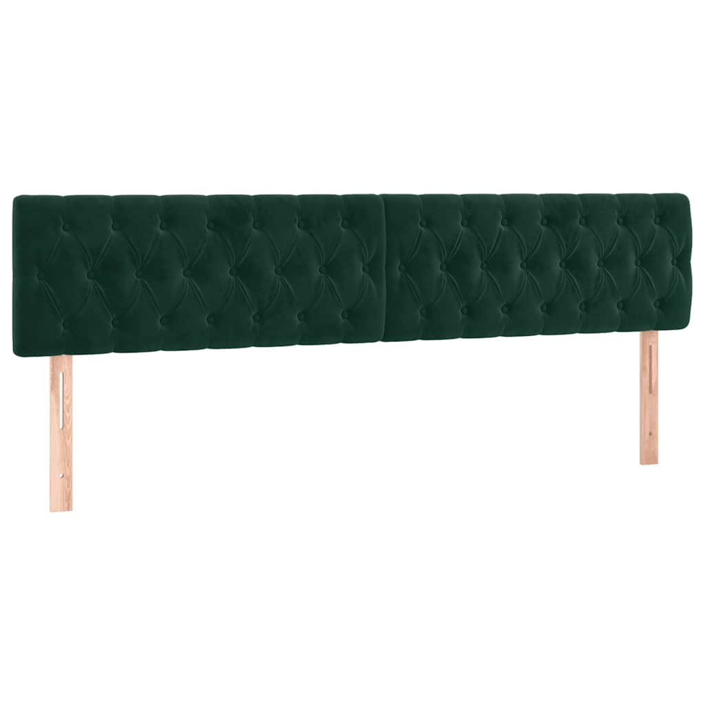 Boxspring met matras fluweel donkergroen 120x190 cm – afbeelding 7