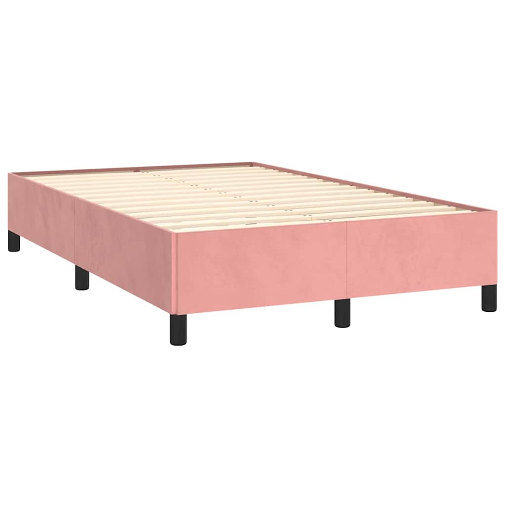 Boxspring met matras fluweel roze 120x190 cm – afbeelding 4