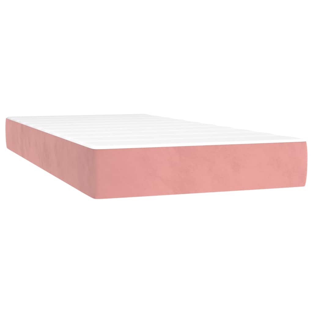 Boxspring met matras fluweel roze 120x190 cm – afbeelding 5