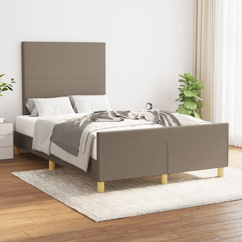 Bedframe zonder matras 120x190 cm stof taupe – afbeelding 1