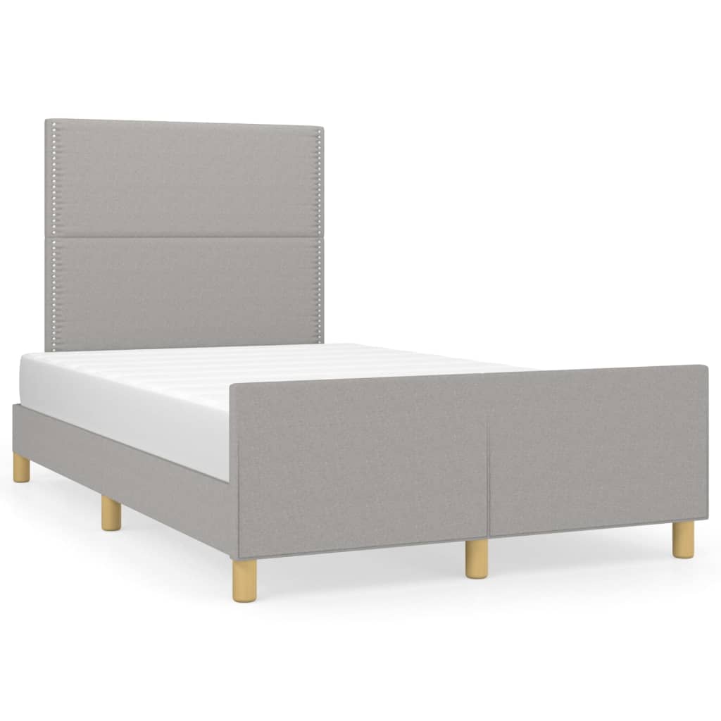 Bedframe zonder matras 120x190 cm stof lichtgrijs – afbeelding 1