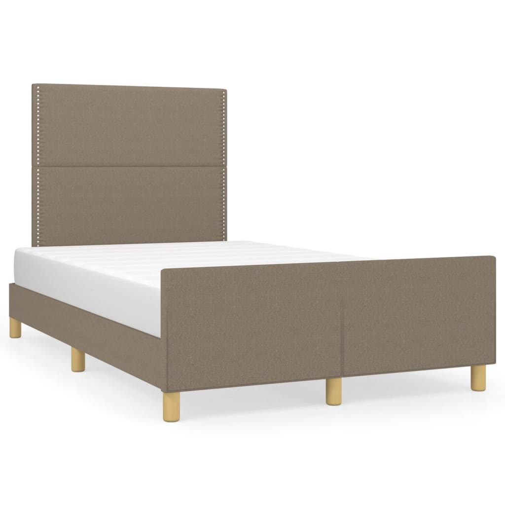 Bedframe zonder matras 120x190 cm stof taupe – afbeelding 2