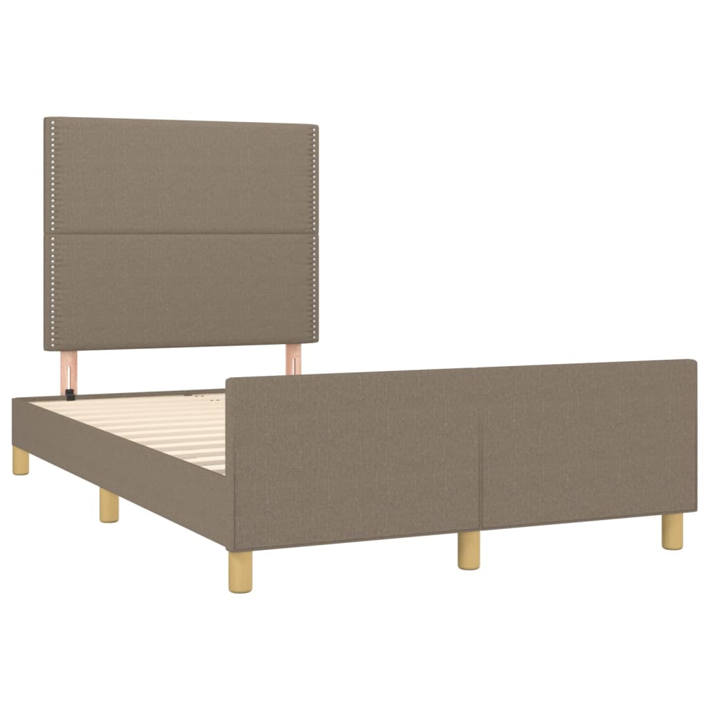 Bedframe zonder matras 120x190 cm stof taupe – afbeelding 3
