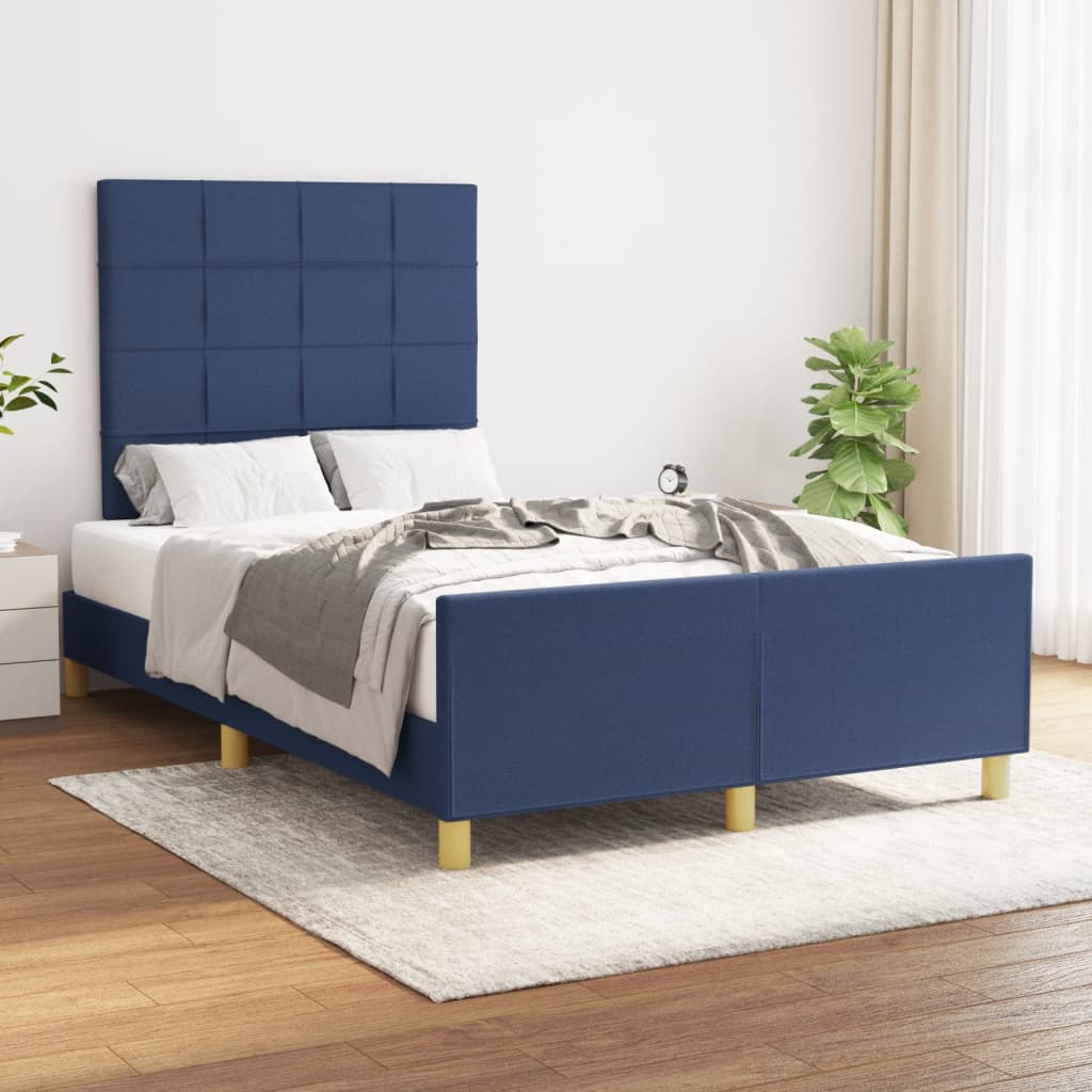 Bedframe zonder matras 120x190 cm stof blauw – afbeelding 1