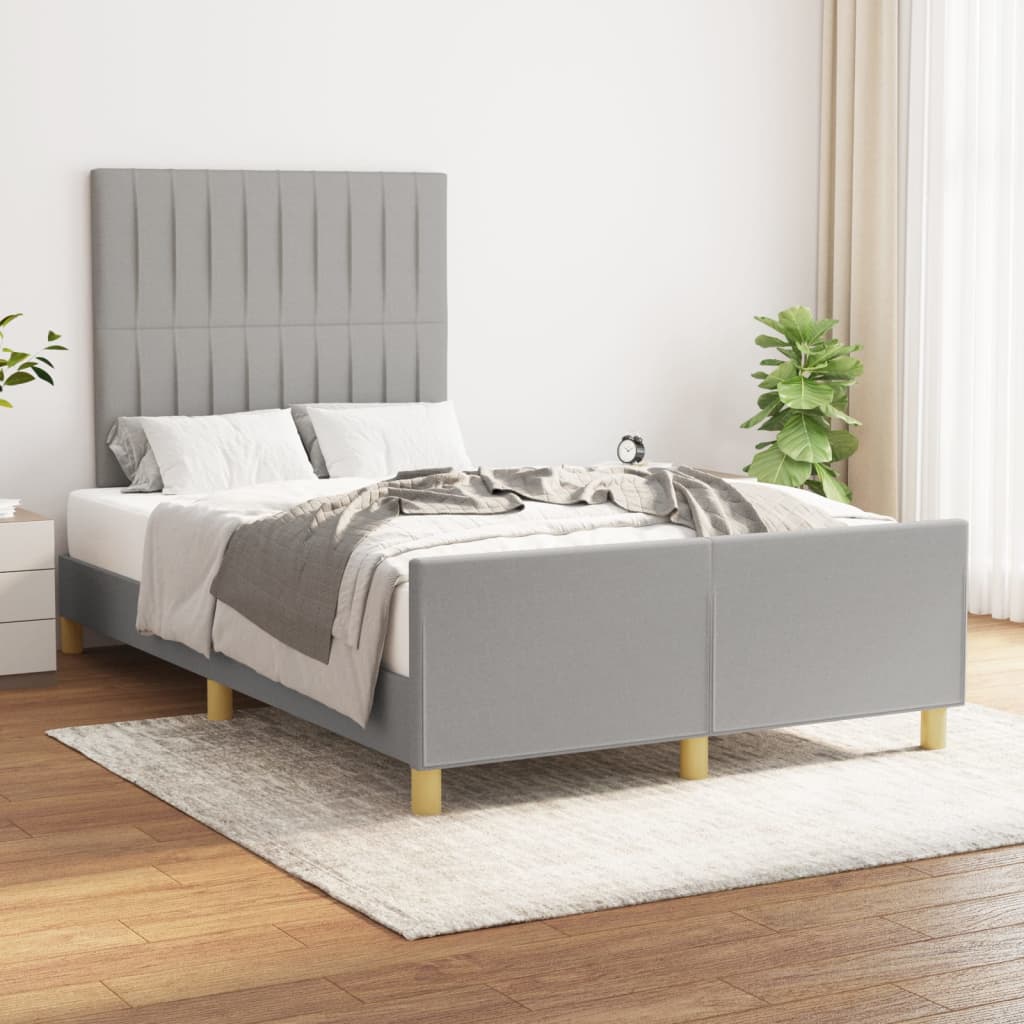 Bedframe zonder matras 120x190 cm stof lichtgrijs – afbeelding 1