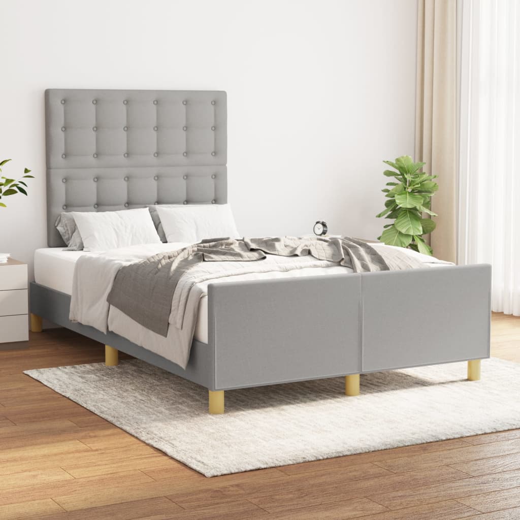 Bedframe zonder matras 120x190 cm stof lichtgrijs – afbeelding 1