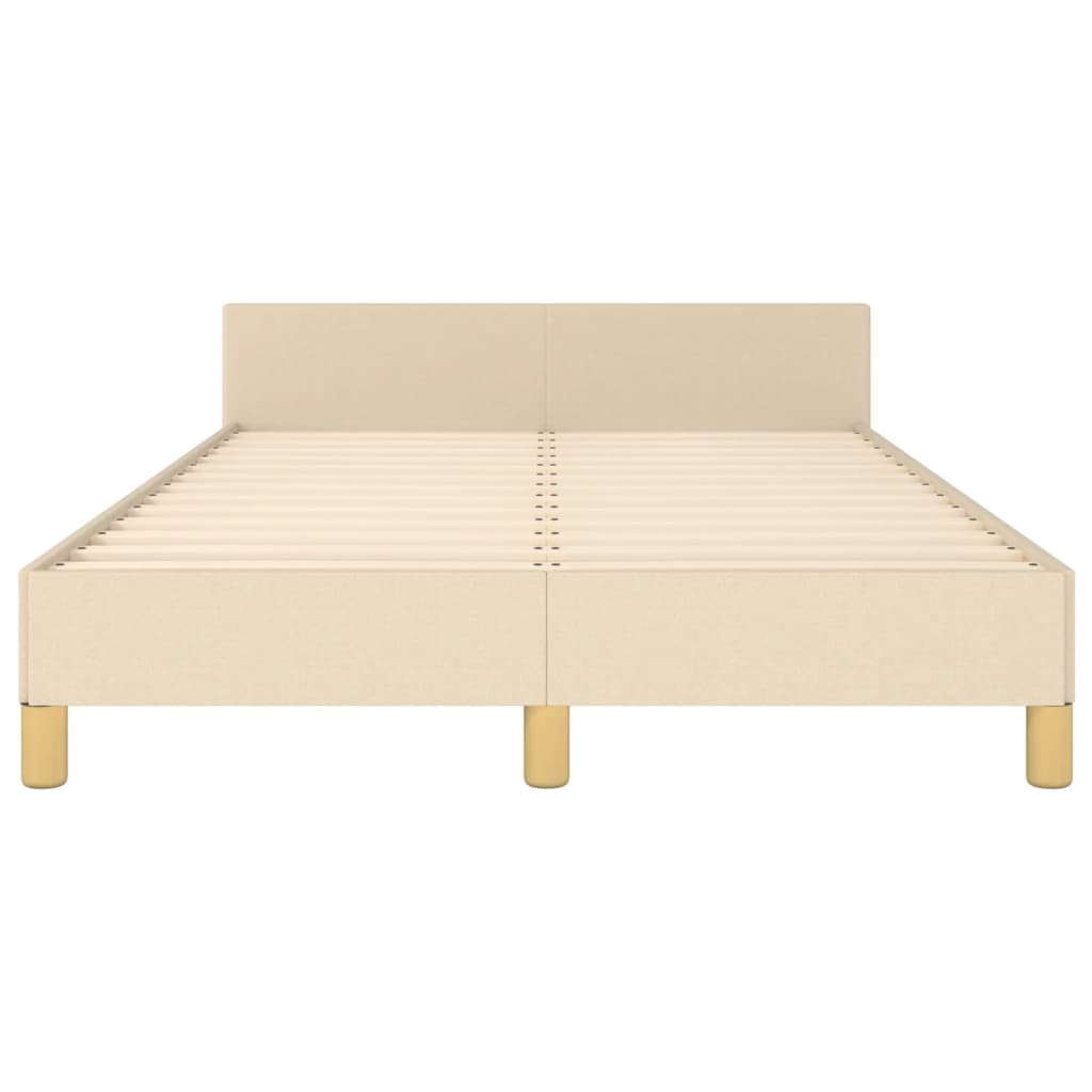 Bedframe zonder matras 120x190 cm stof crèmekleurig – afbeelding 6