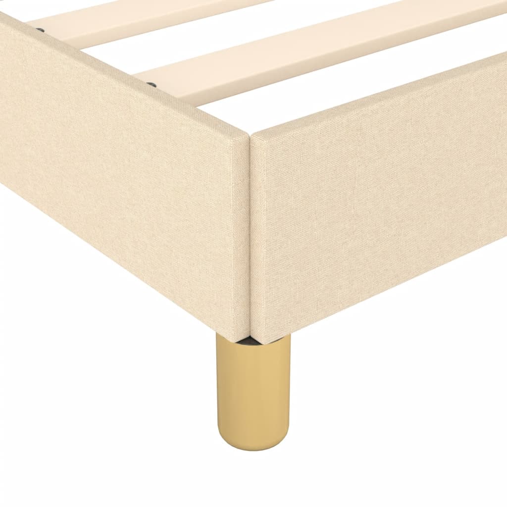 Bedframe zonder matras 120x190 cm stof crèmekleurig – afbeelding 9