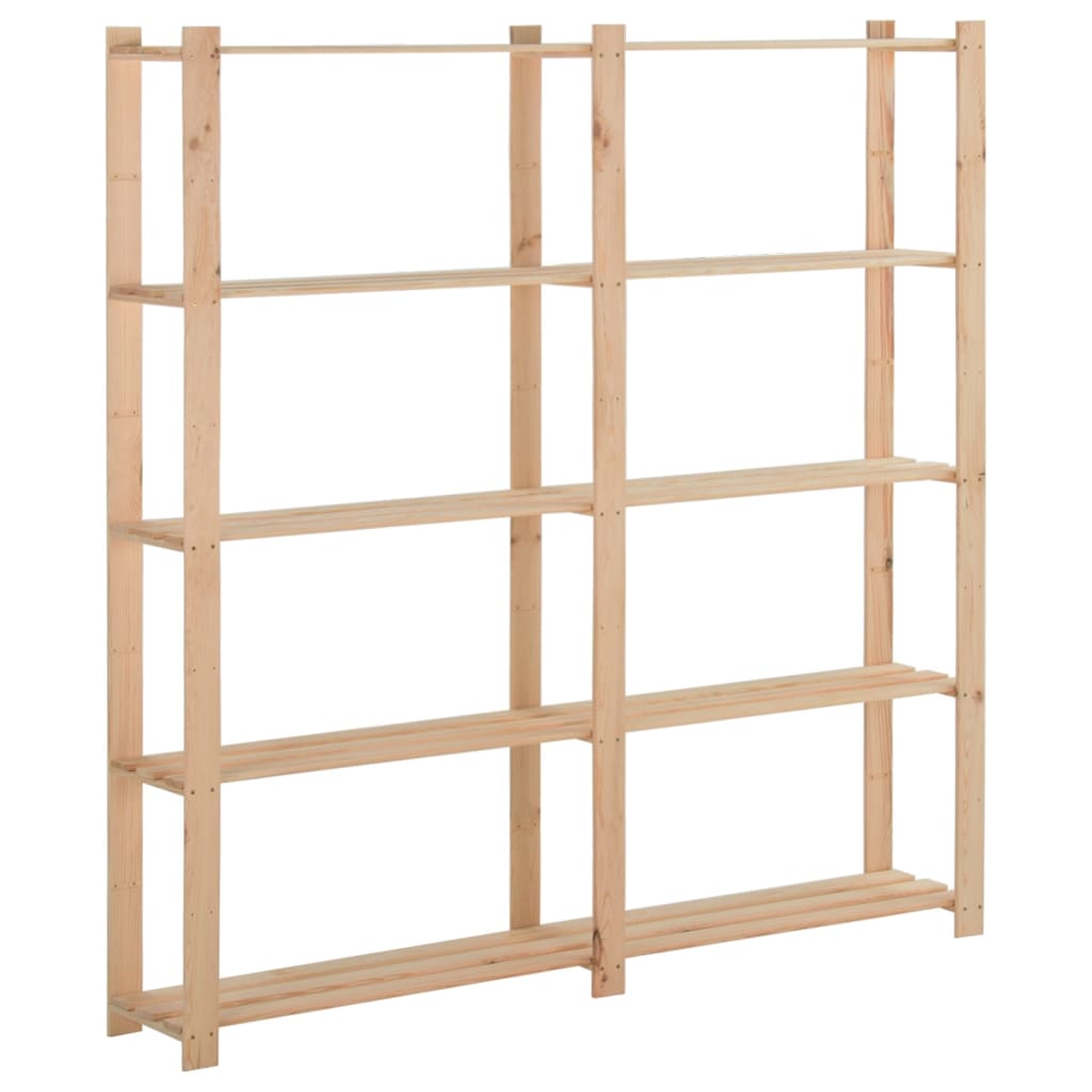 Opbergrek 5-laags 170x28,5x170 cm massief grenenhout