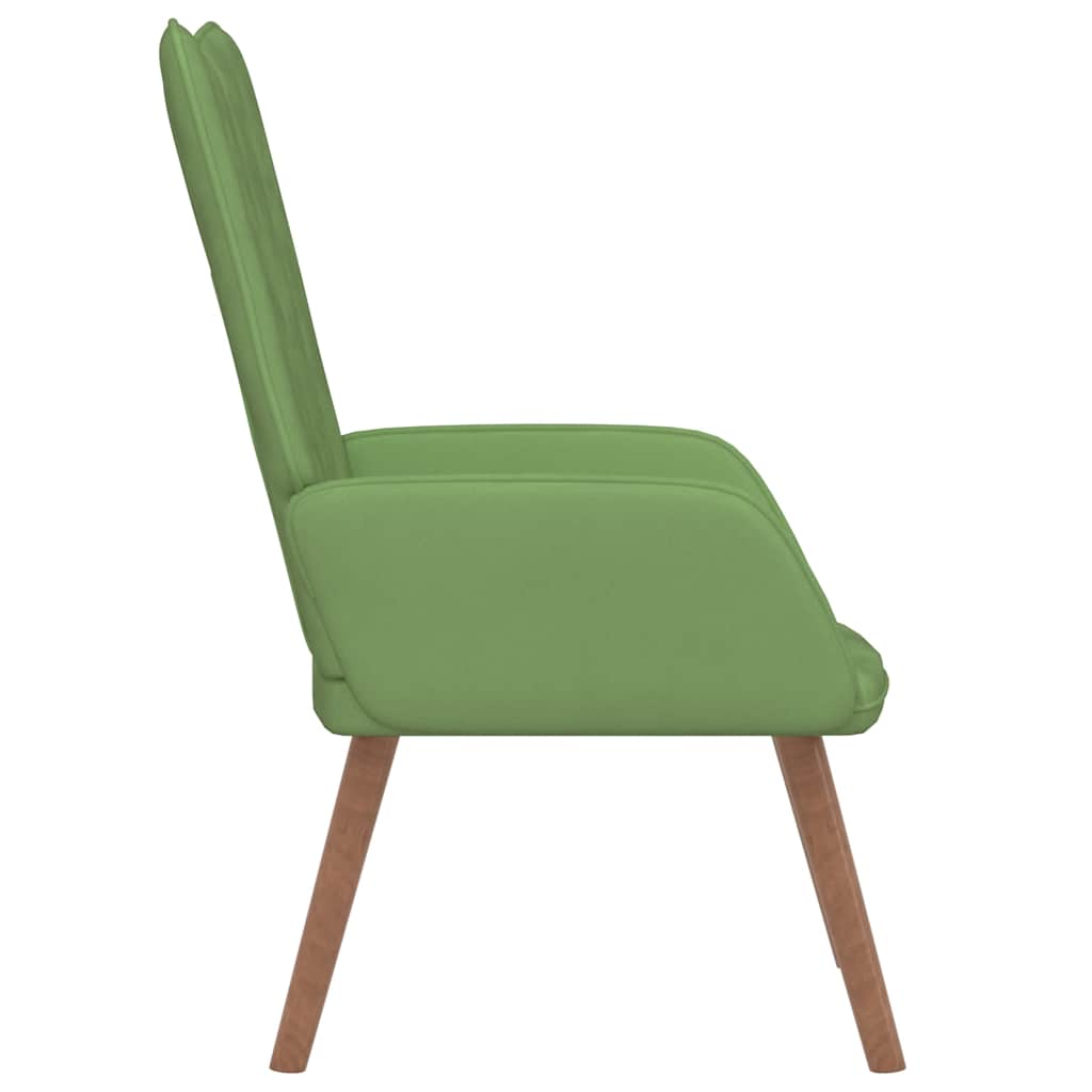Relaxstoel fluweel lichtgroen – afbeelding 4