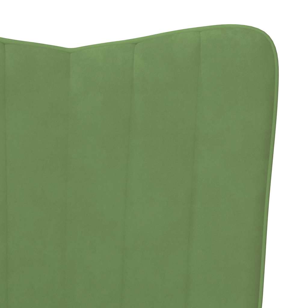 Relaxstoel fluweel lichtgroen – afbeelding 6