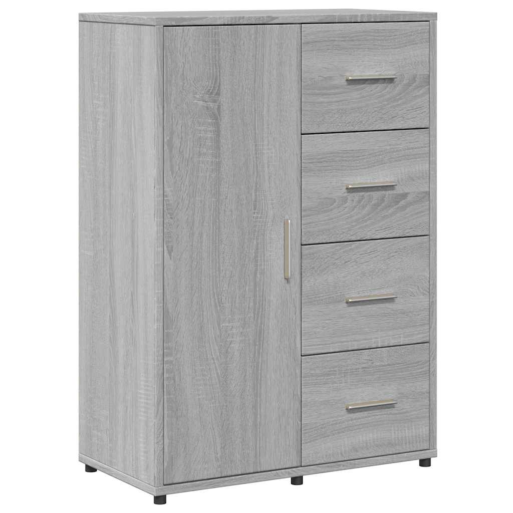 Dressoirs 2 st 60x31x84 cm bewerkt hout grijs sonoma eikenkleur – afbeelding 4