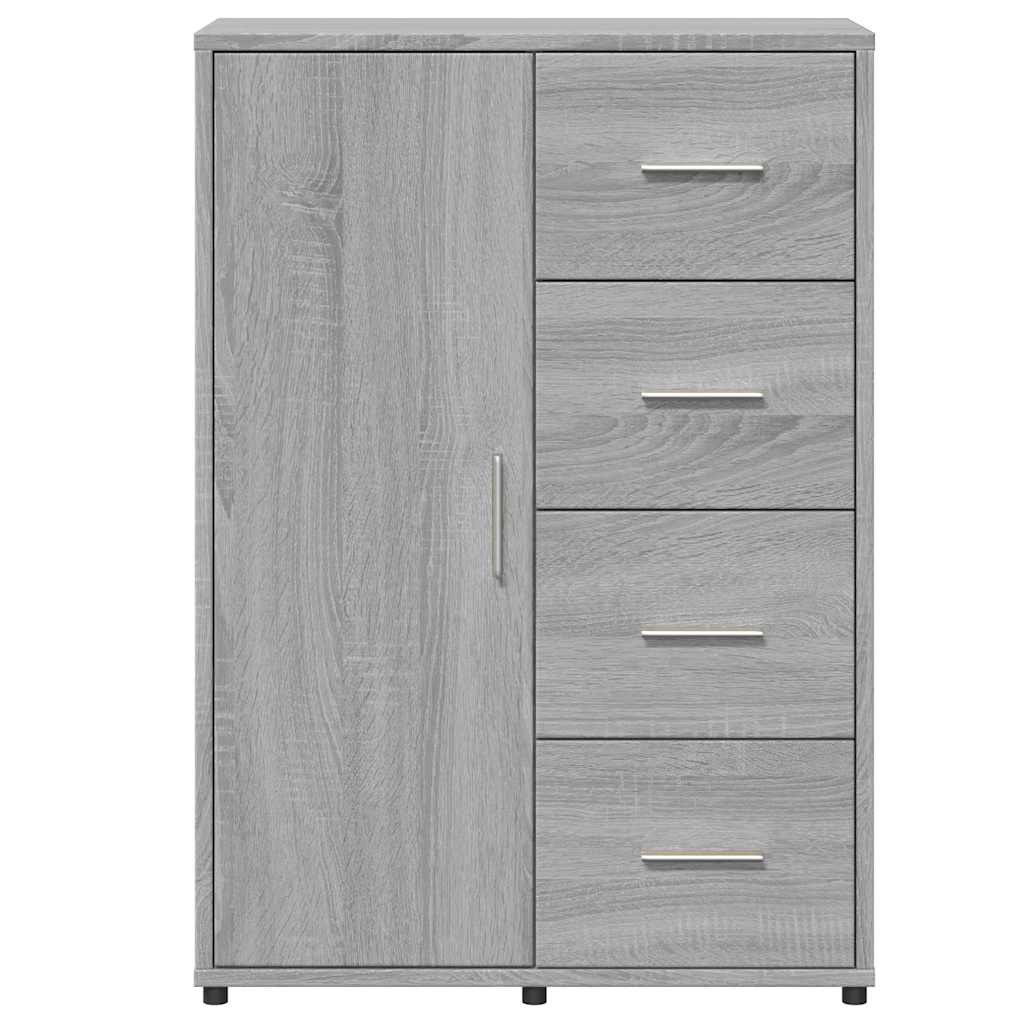 Dressoirs 2 st 60x31x84 cm bewerkt hout grijs sonoma eikenkleur – afbeelding 5